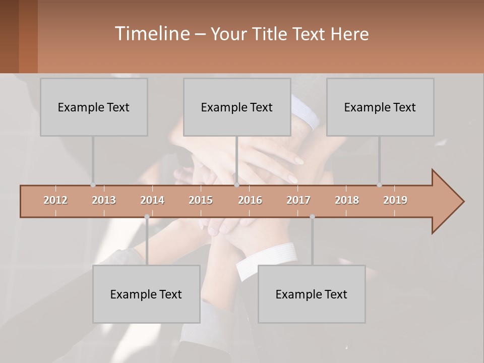 A Group Of People Putting Their Hands Together PowerPoint Template