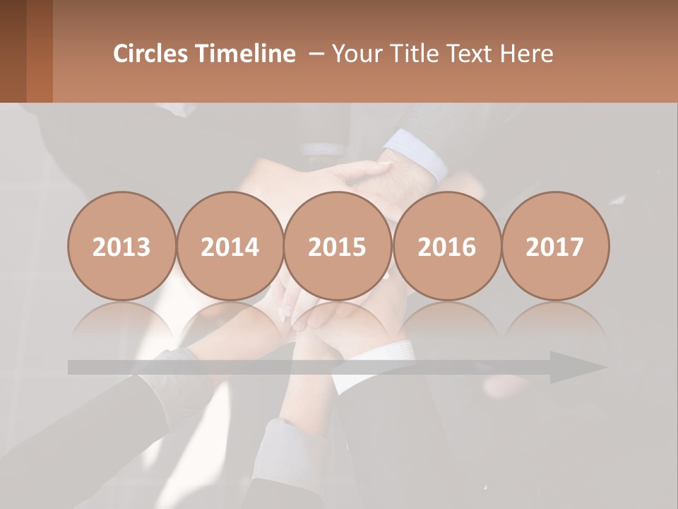 A Group Of People Putting Their Hands Together PowerPoint Template