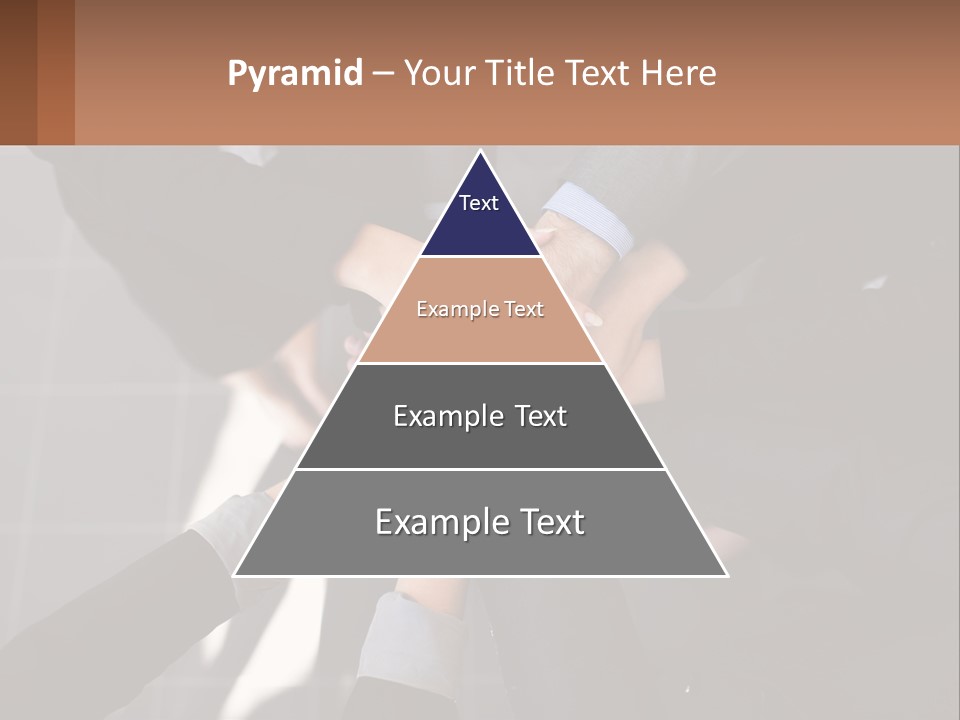 A Group Of People Putting Their Hands Together PowerPoint Template