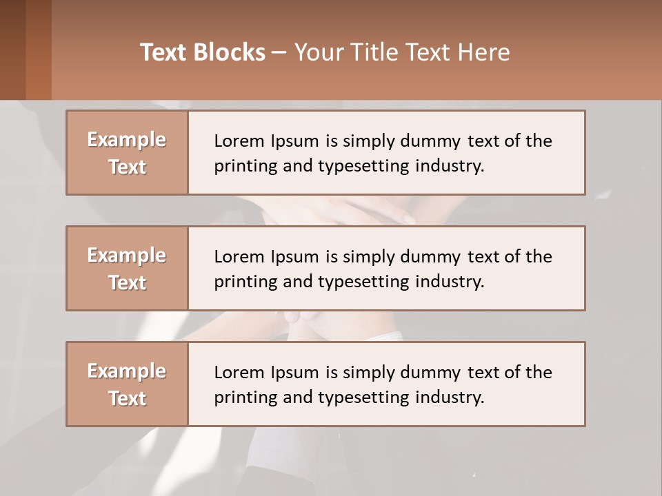 A Group Of People Putting Their Hands Together PowerPoint Template