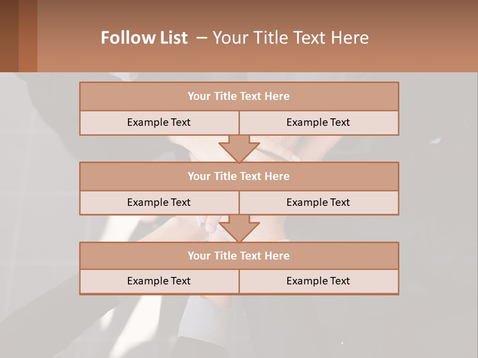 A Group Of People Putting Their Hands Together PowerPoint Template