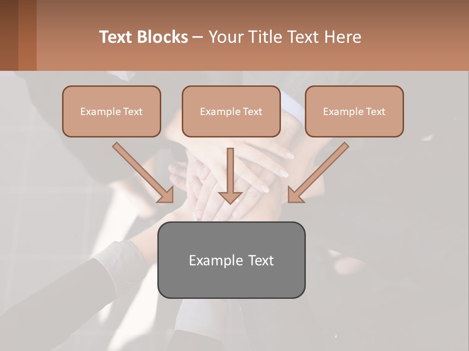 A Group Of People Putting Their Hands Together PowerPoint Template
