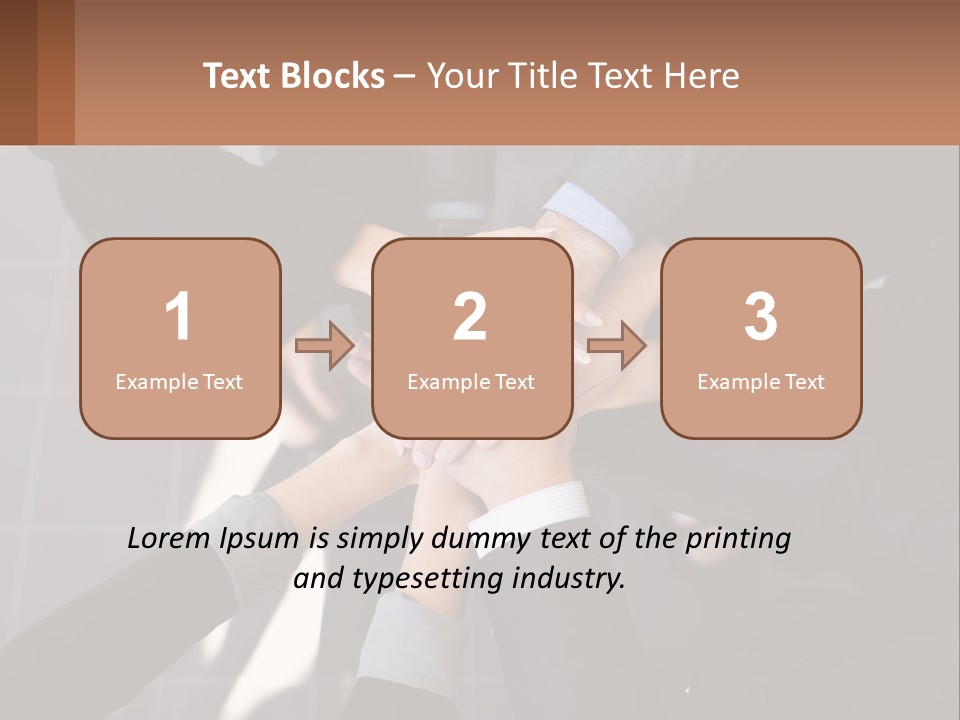 A Group Of People Putting Their Hands Together PowerPoint Template
