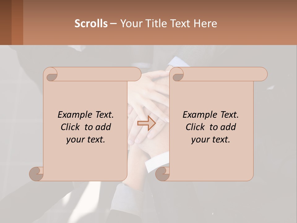 A Group Of People Putting Their Hands Together PowerPoint Template