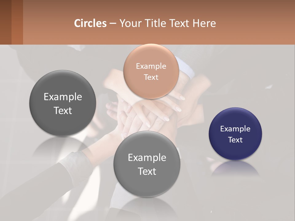 A Group Of People Putting Their Hands Together PowerPoint Template