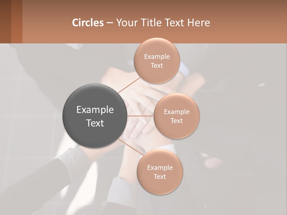 A Group Of People Putting Their Hands Together PowerPoint Template