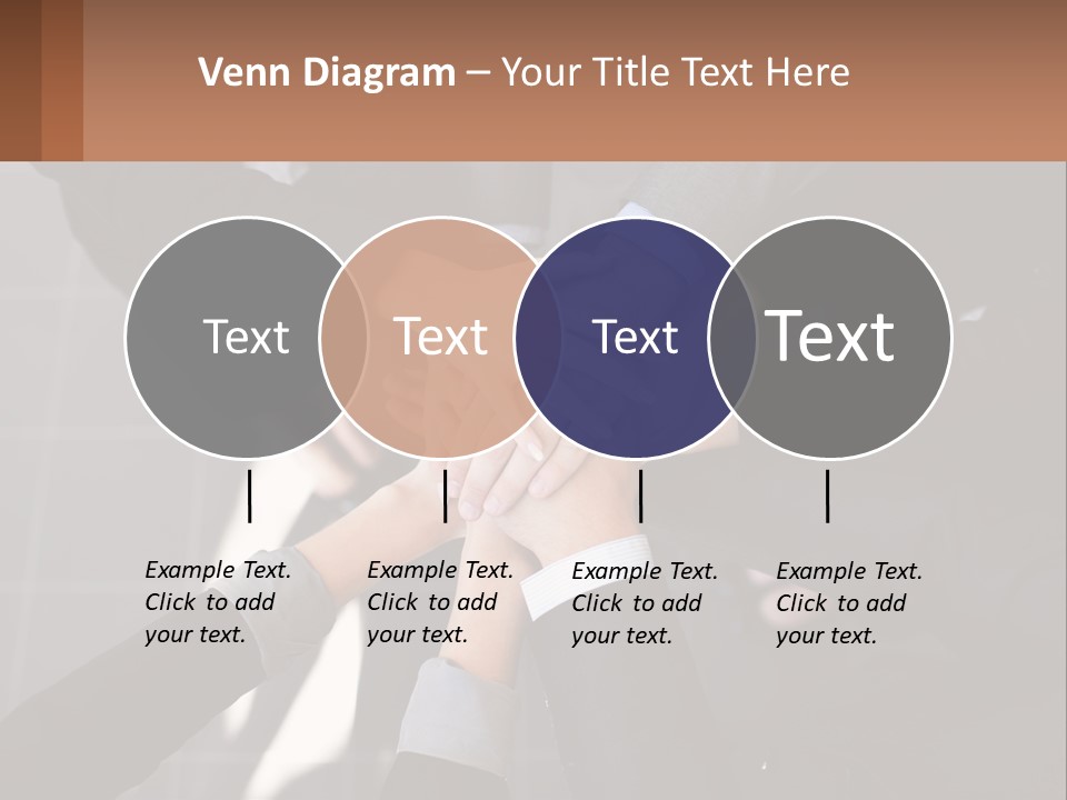 A Group Of People Putting Their Hands Together PowerPoint Template