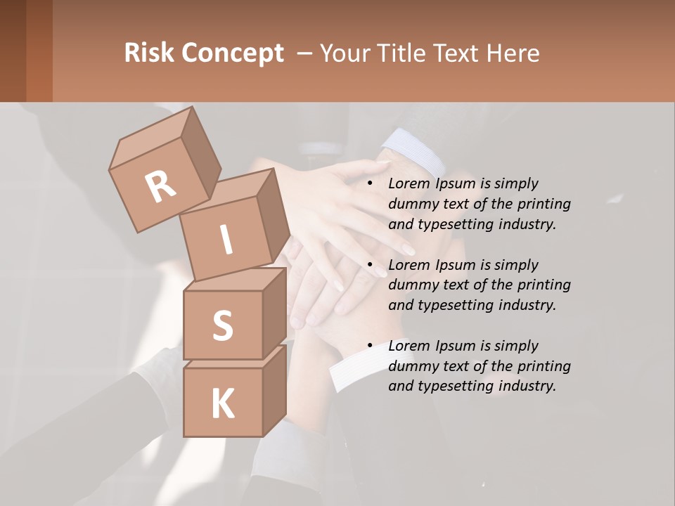 A Group Of People Putting Their Hands Together PowerPoint Template