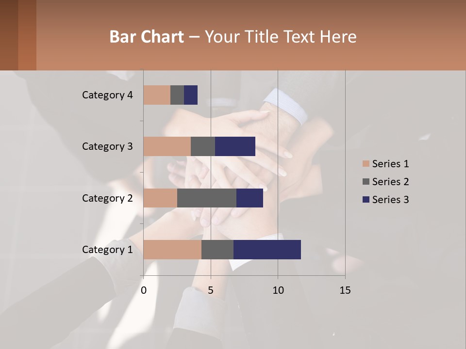 A Group Of People Putting Their Hands Together PowerPoint Template