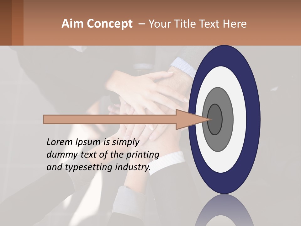 A Group Of People Putting Their Hands Together PowerPoint Template