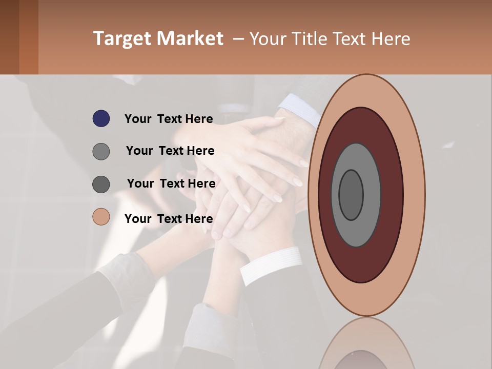 A Group Of People Putting Their Hands Together PowerPoint Template