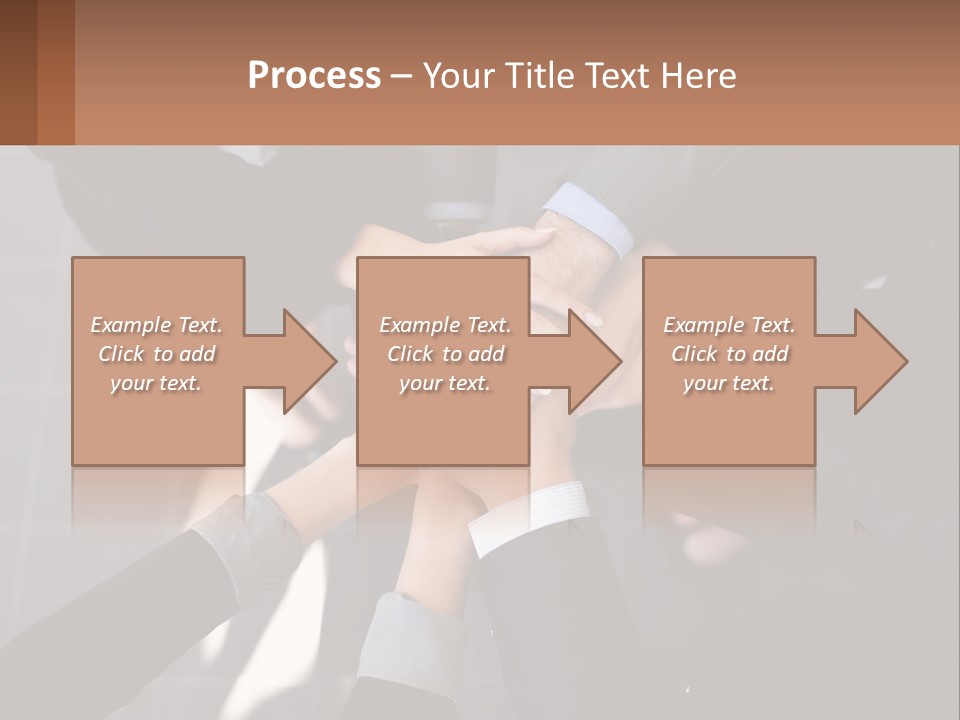 A Group Of People Putting Their Hands Together PowerPoint Template