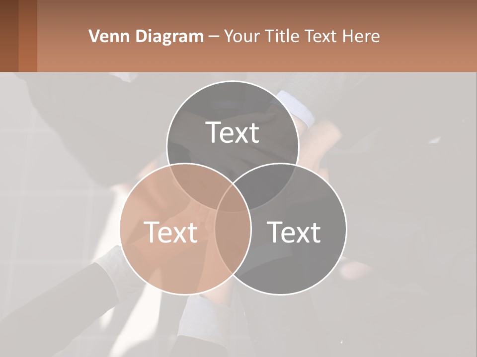 A Group Of People Putting Their Hands Together PowerPoint Template