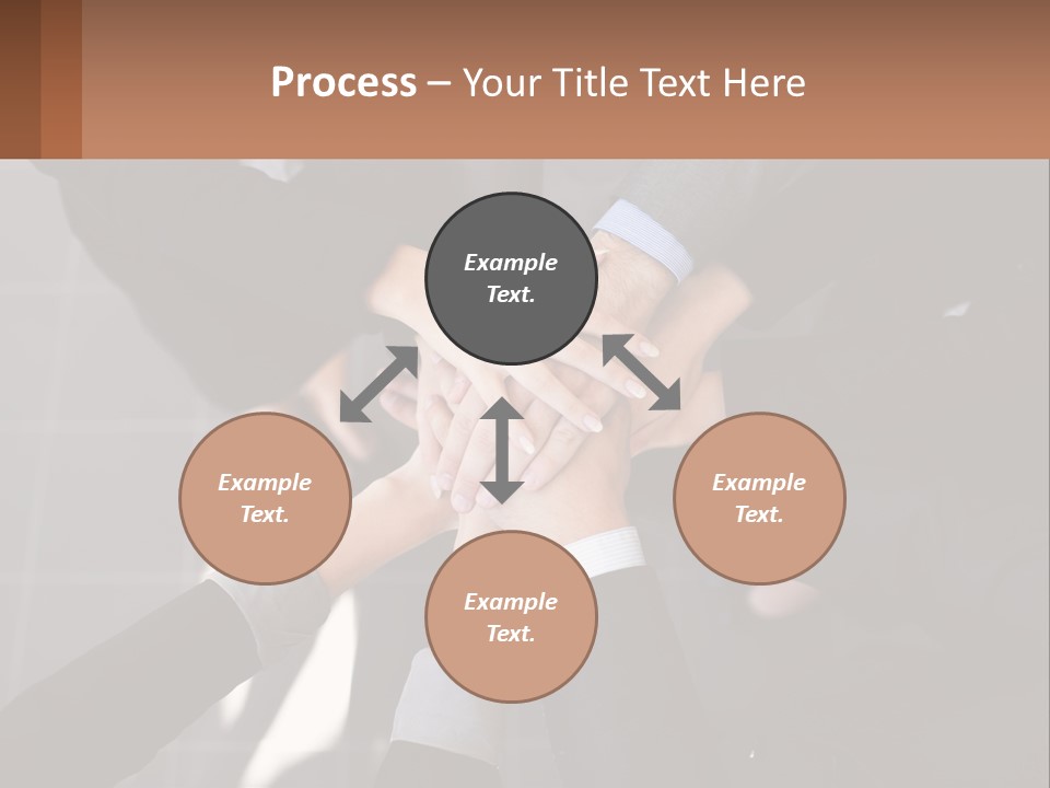 A Group Of People Putting Their Hands Together PowerPoint Template