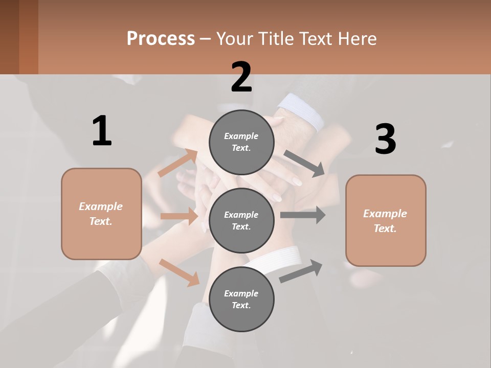 A Group Of People Putting Their Hands Together PowerPoint Template