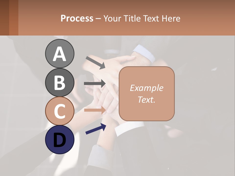 A Group Of People Putting Their Hands Together PowerPoint Template