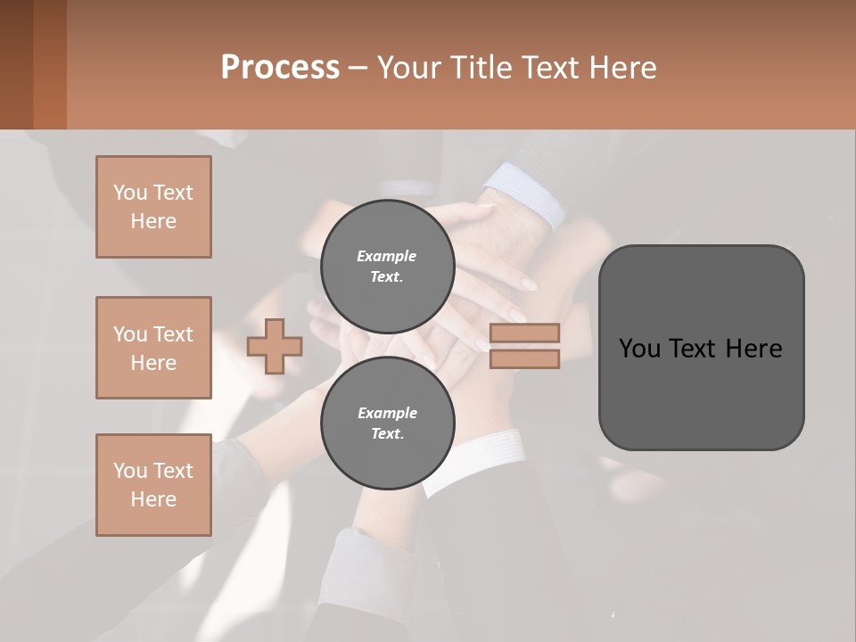 A Group Of People Putting Their Hands Together PowerPoint Template