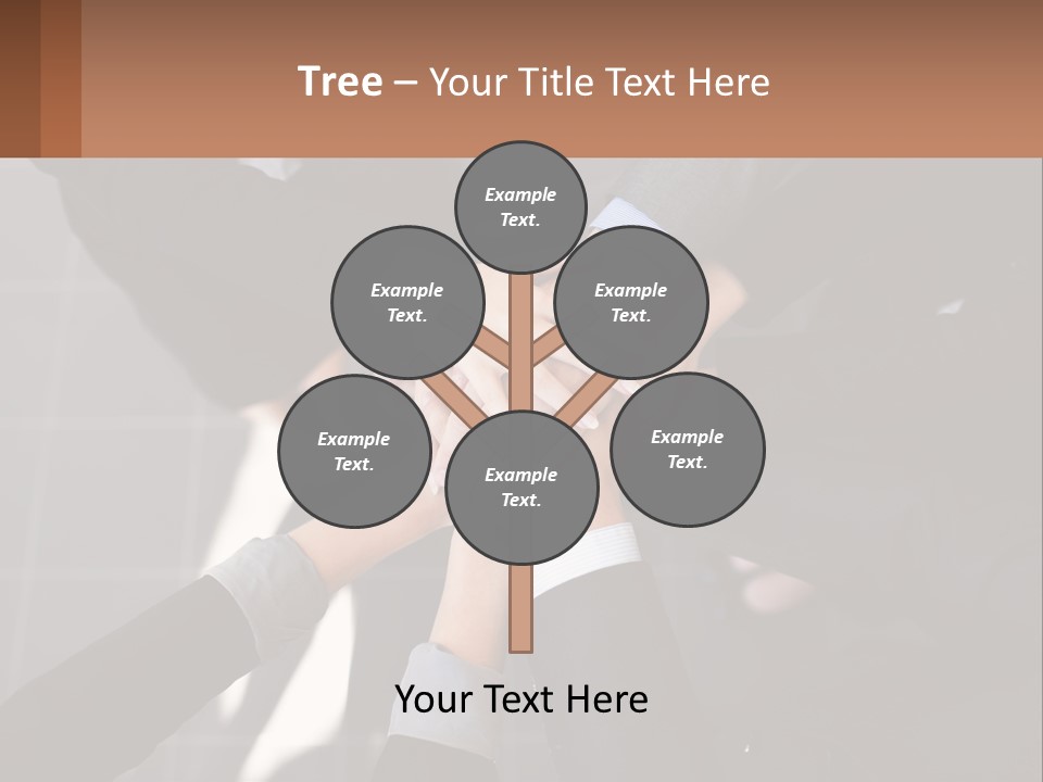 A Group Of People Putting Their Hands Together PowerPoint Template