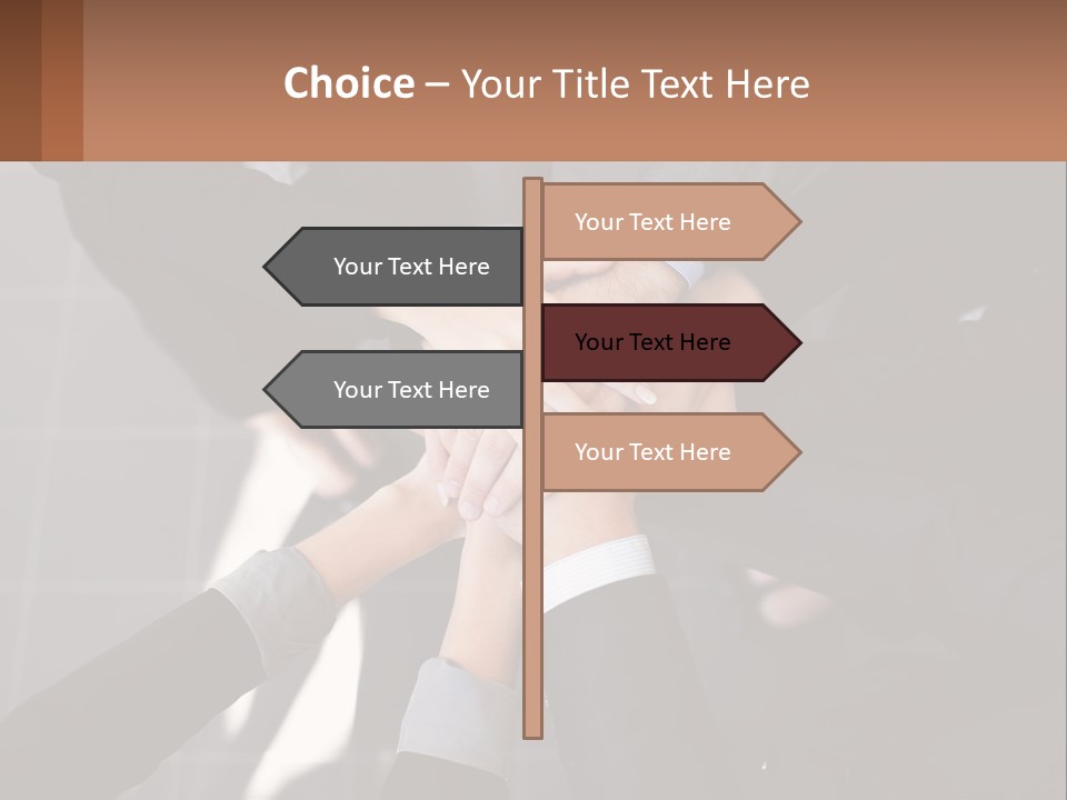 A Group Of People Putting Their Hands Together PowerPoint Template