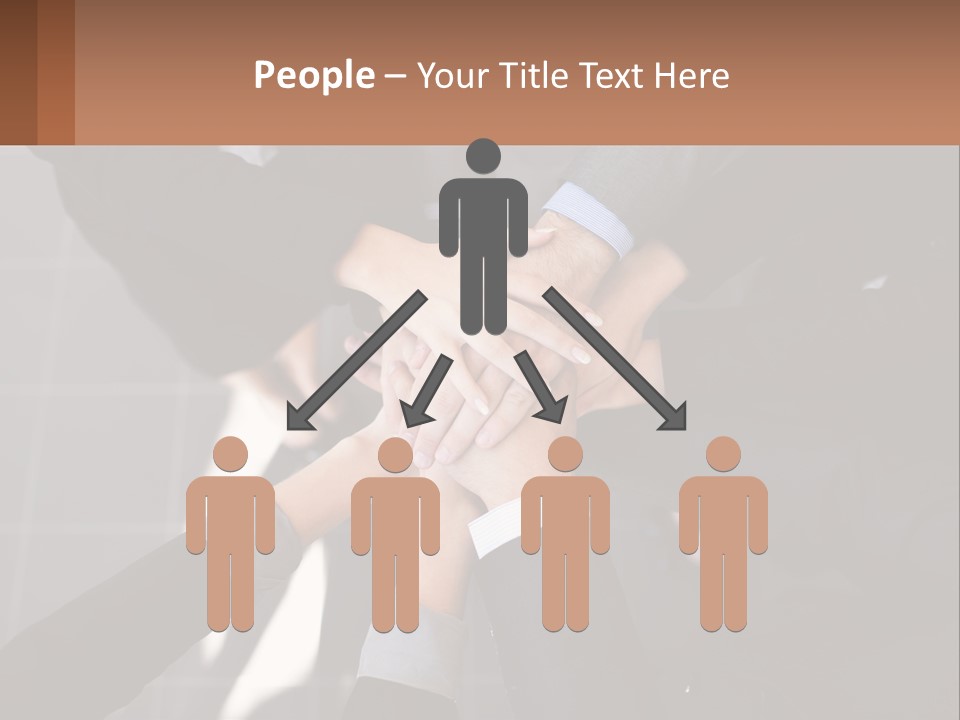 A Group Of People Putting Their Hands Together PowerPoint Template