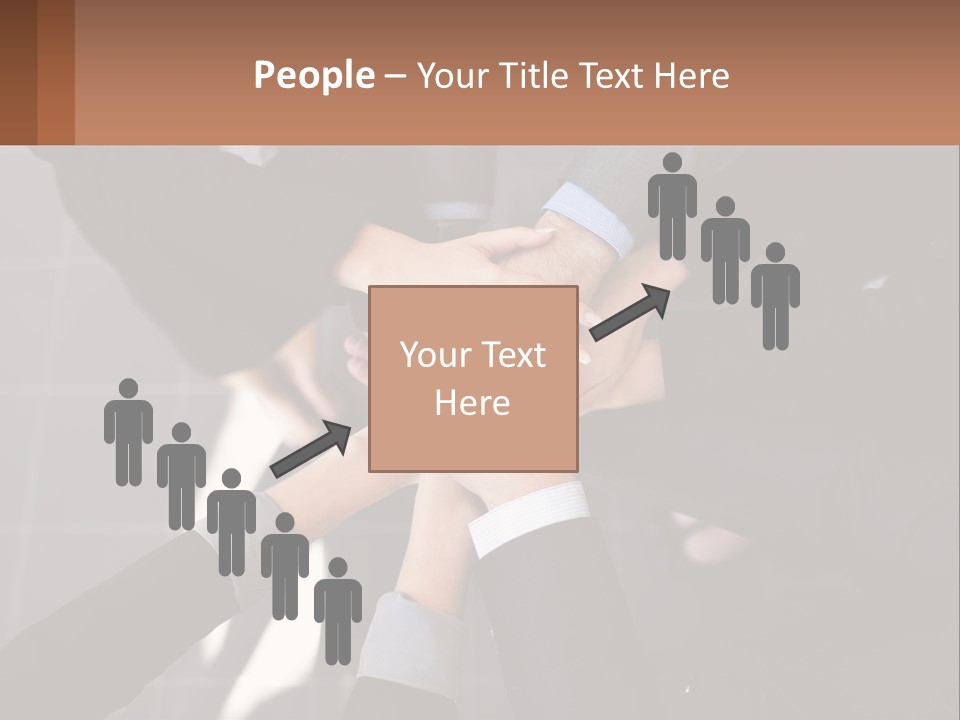 A Group Of People Putting Their Hands Together PowerPoint Template