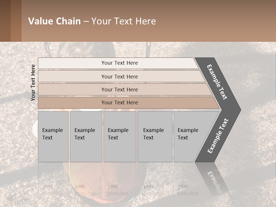 A Little Boy Sitting On A Swing In A Playground PowerPoint Template