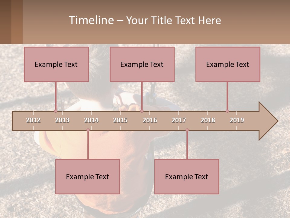 A Little Boy Sitting On A Swing In A Playground PowerPoint Template