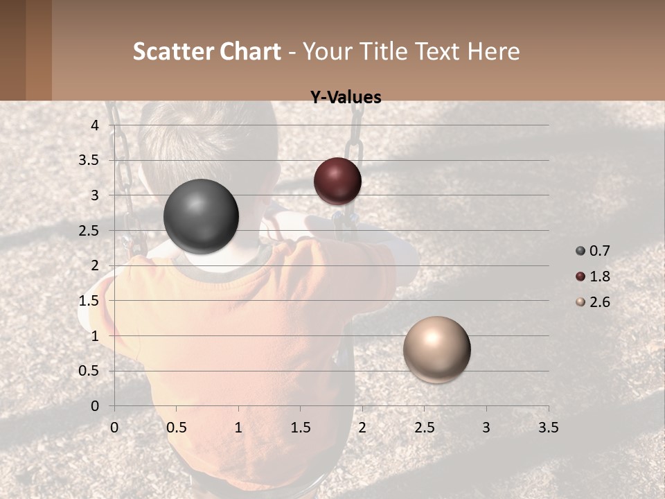 A Little Boy Sitting On A Swing In A Playground PowerPoint Template