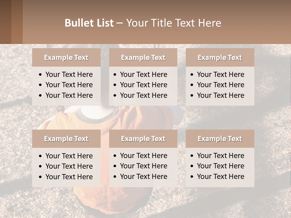 A Little Boy Sitting On A Swing In A Playground PowerPoint Template