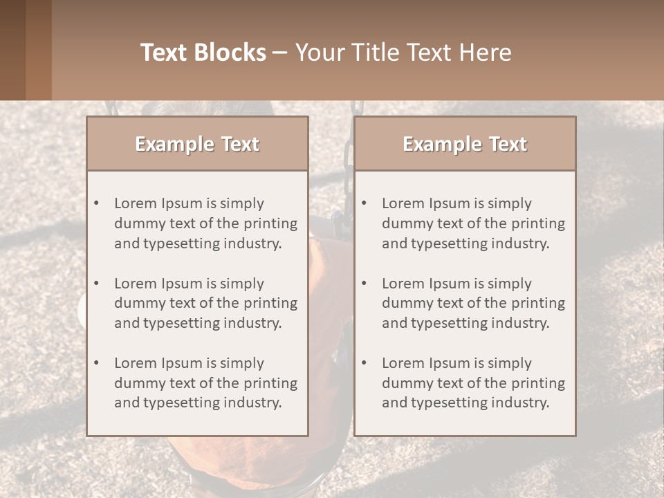 A Little Boy Sitting On A Swing In A Playground PowerPoint Template