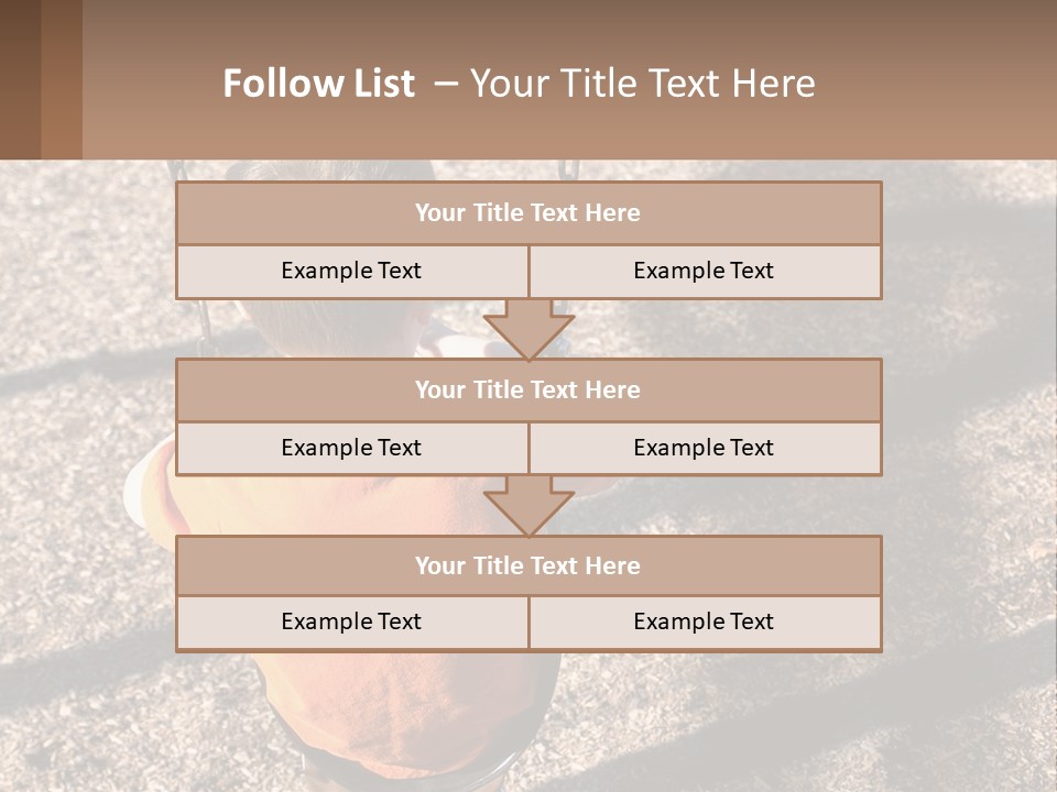 A Little Boy Sitting On A Swing In A Playground PowerPoint Template