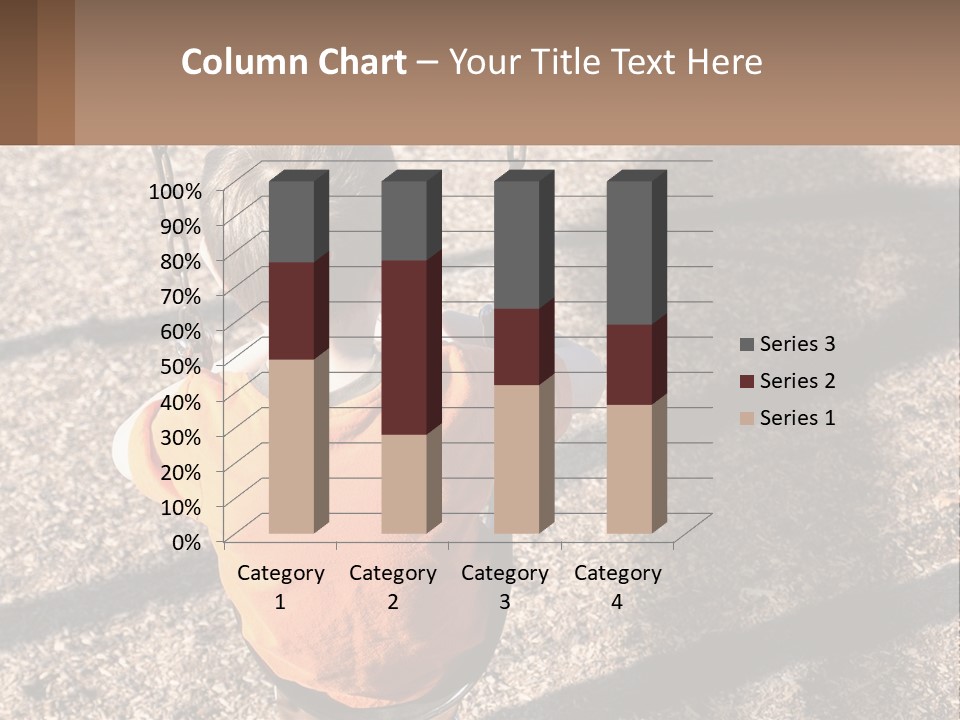 A Little Boy Sitting On A Swing In A Playground PowerPoint Template