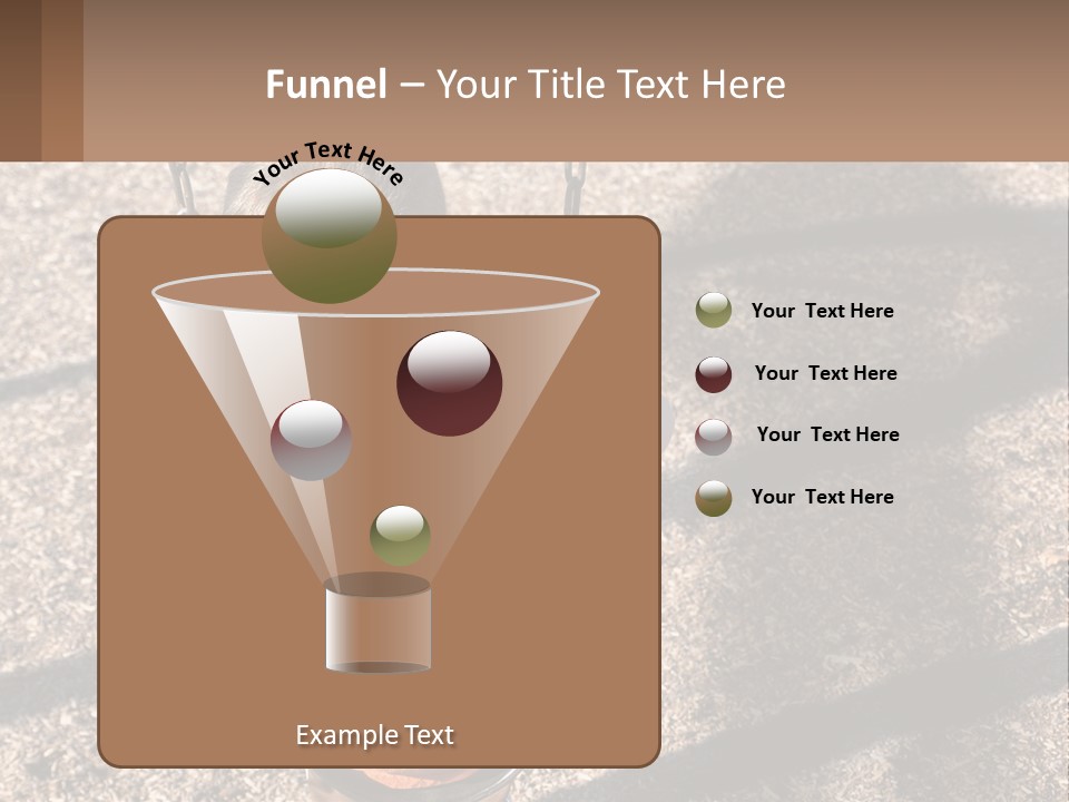 A Little Boy Sitting On A Swing In A Playground PowerPoint Template