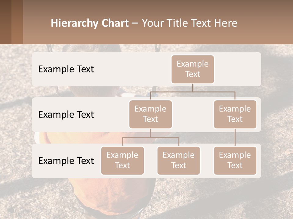 A Little Boy Sitting On A Swing In A Playground PowerPoint Template