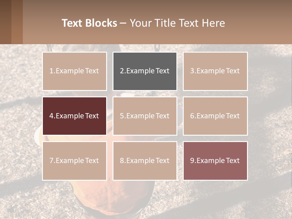 A Little Boy Sitting On A Swing In A Playground PowerPoint Template