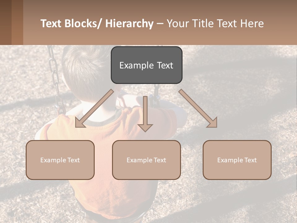 A Little Boy Sitting On A Swing In A Playground PowerPoint Template