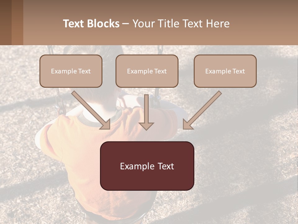 A Little Boy Sitting On A Swing In A Playground PowerPoint Template
