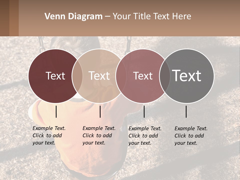 A Little Boy Sitting On A Swing In A Playground PowerPoint Template