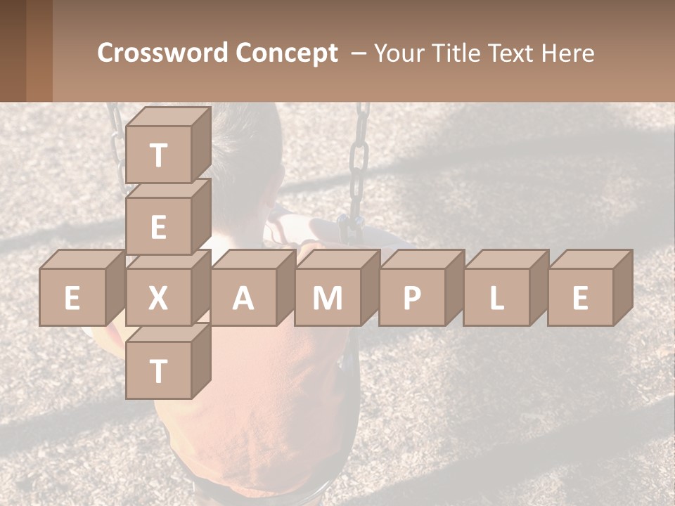 A Little Boy Sitting On A Swing In A Playground PowerPoint Template