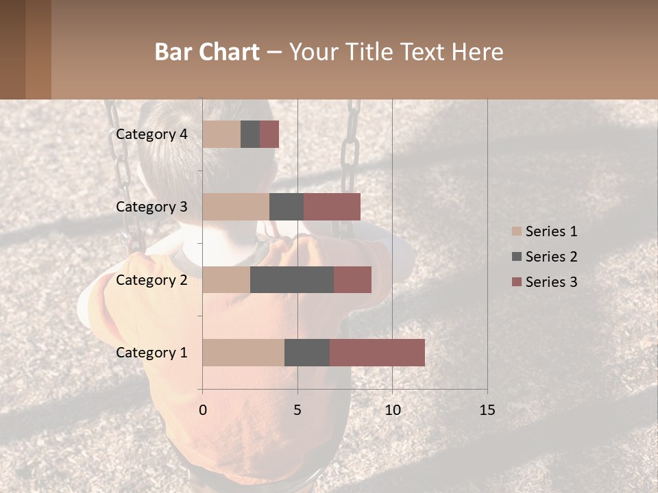 A Little Boy Sitting On A Swing In A Playground PowerPoint Template