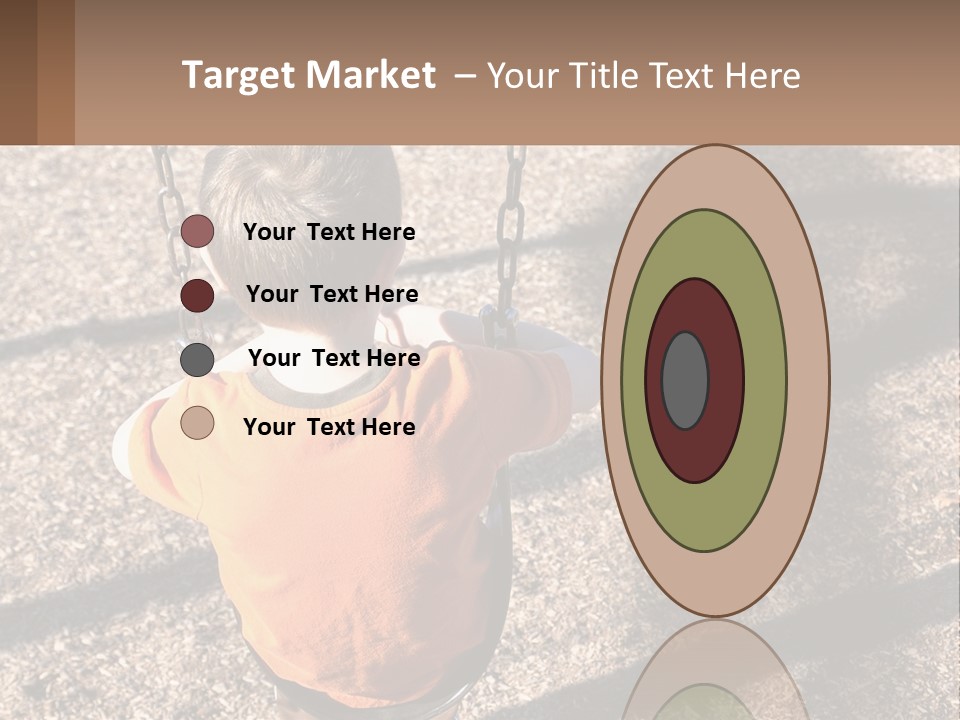 A Little Boy Sitting On A Swing In A Playground PowerPoint Template