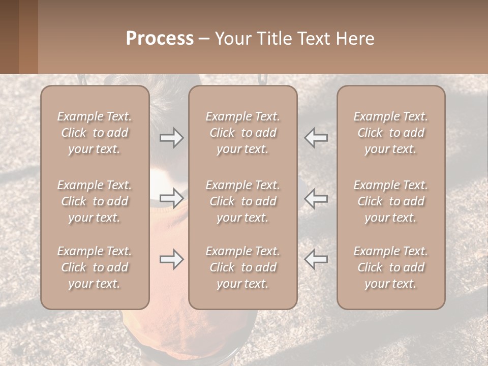 A Little Boy Sitting On A Swing In A Playground PowerPoint Template
