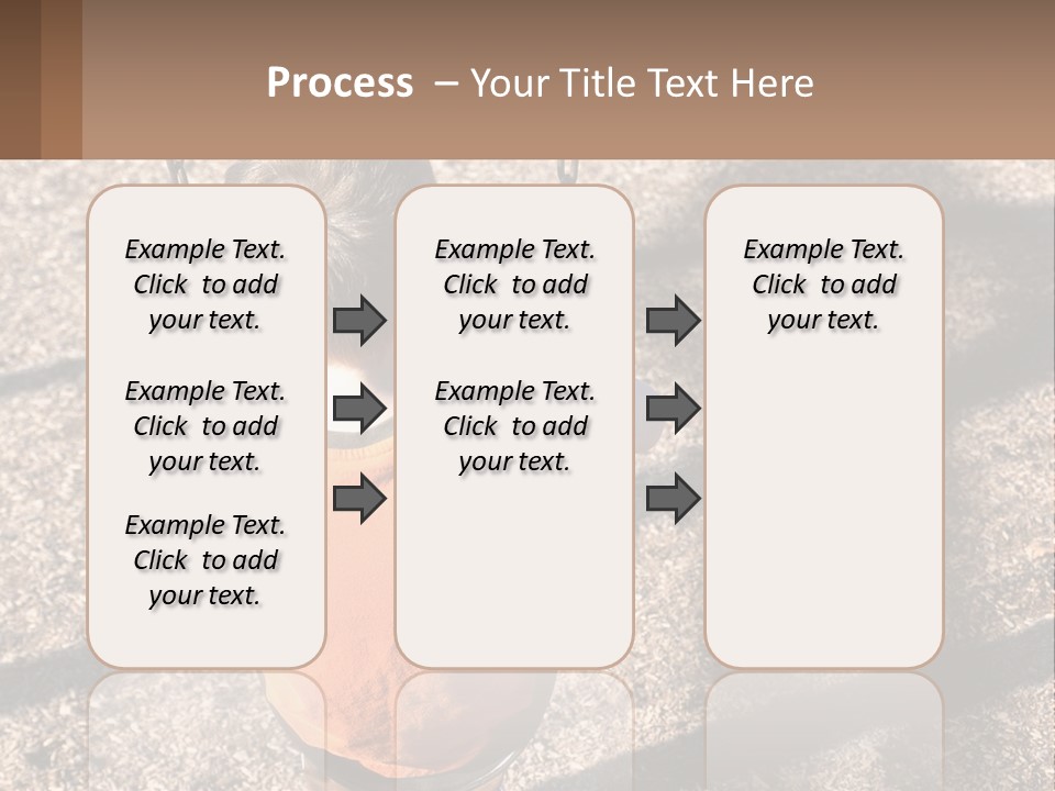 A Little Boy Sitting On A Swing In A Playground PowerPoint Template