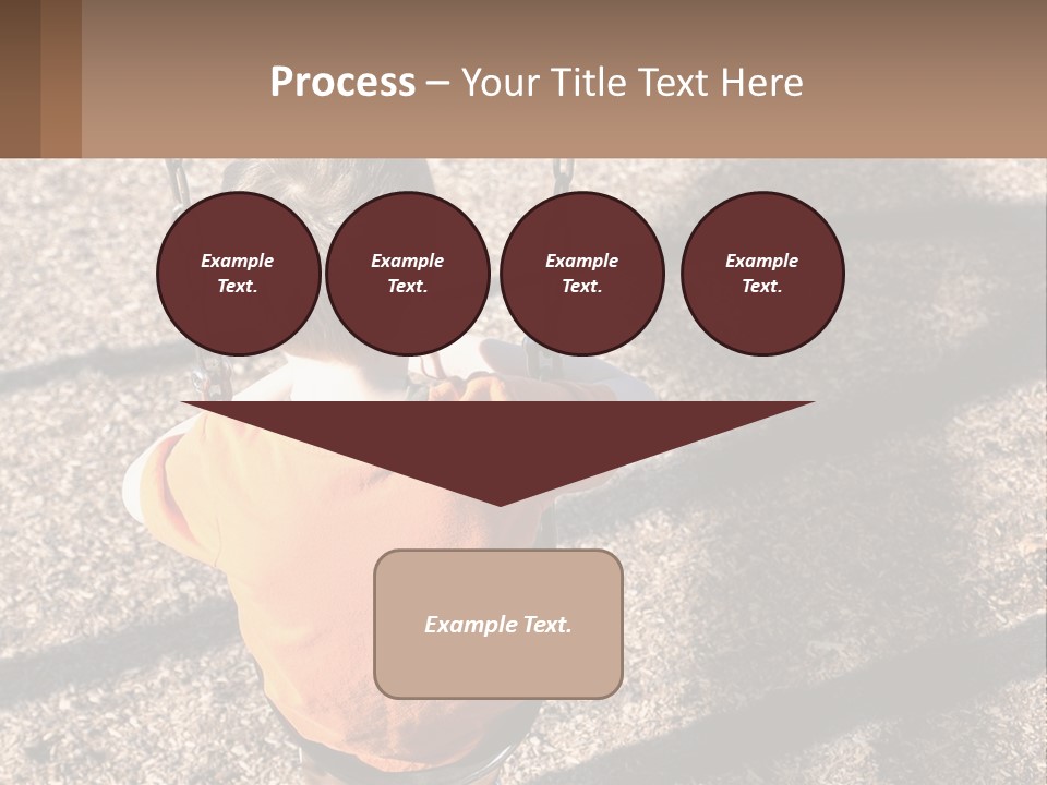 A Little Boy Sitting On A Swing In A Playground PowerPoint Template