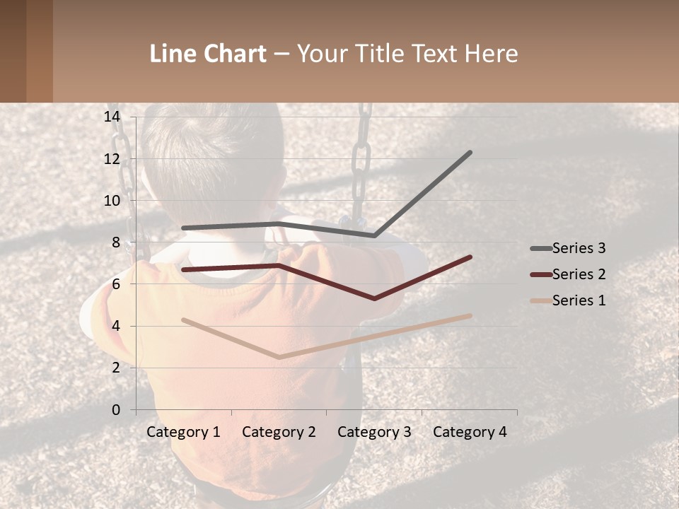 A Little Boy Sitting On A Swing In A Playground PowerPoint Template