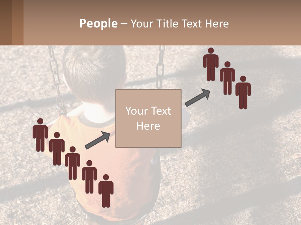 A Little Boy Sitting On A Swing In A Playground PowerPoint Template