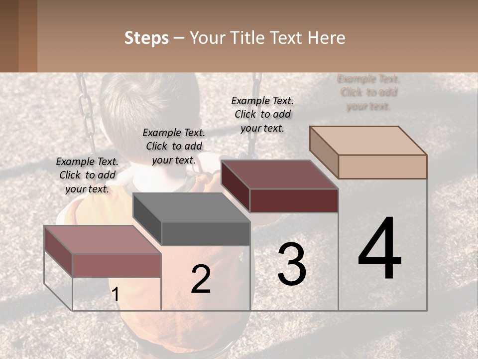 A Little Boy Sitting On A Swing In A Playground PowerPoint Template