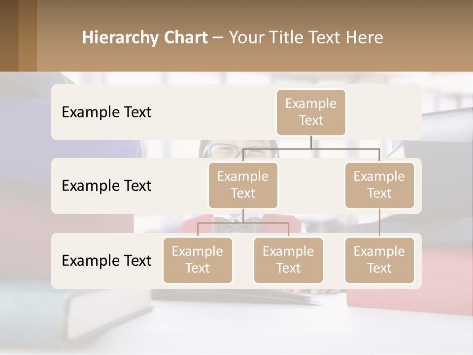 A Young Boy Sitting At A Table With A Pile Of Books PowerPoint Template