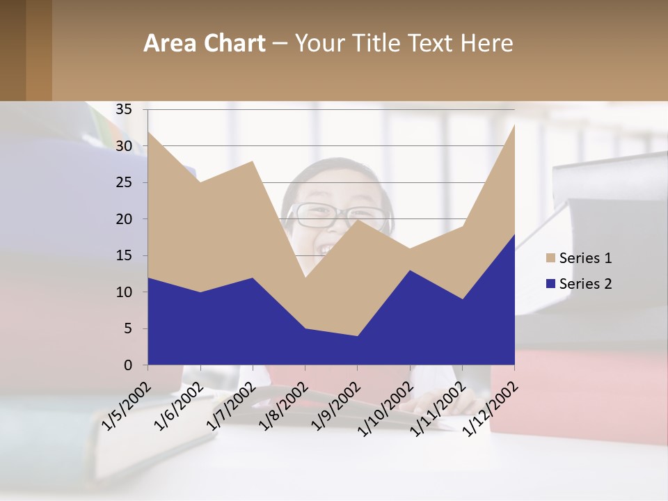 A Young Boy Sitting At A Table With A Pile Of Books PowerPoint Template
