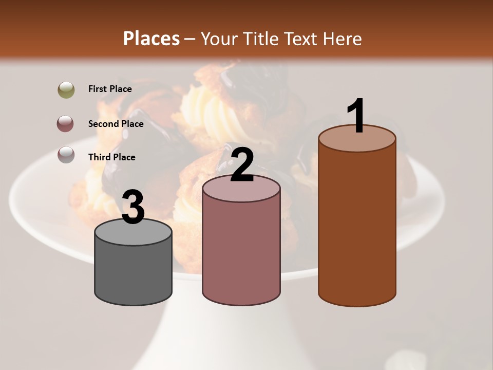 A Plate Of Pastries On A Table With Flowers PowerPoint Template